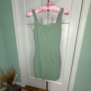 Blue Rain by Francesca’s XS olive green hourglass shape tennis dress